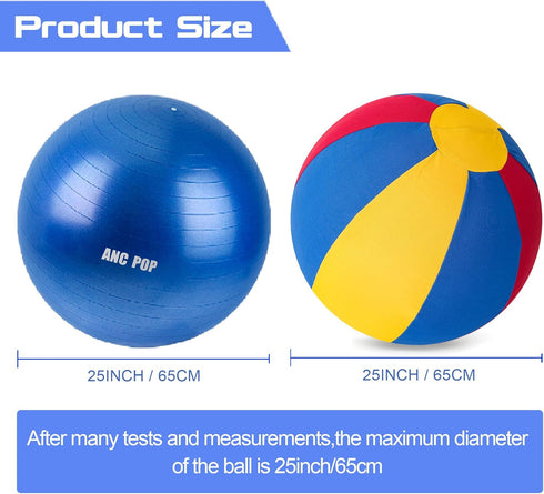 25" ANC POP Herding Ball for Dogs Horse & Cover Ball for Horses Large with Hand Pump for Play Horse Toys for Horses