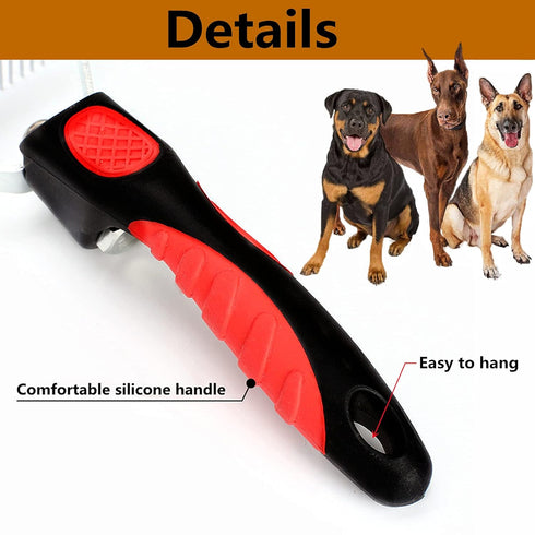 Undercoat Brush Grooming Rake for Dogs, Stainless Steel Tooth Comb, Deshedding Tool Set for Long-Haired Cats, 2 Piece