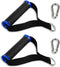 Ultra Heavy Duty Cable Handles Gym Equipment Attachment, Double D-Ring Grips, Non-Slip Comfort Grips, Blue Edge Design