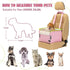 PETSFIT Small Dog Car Seat, Portable Booster Seat with Clip-On Leash, Adjustable Straps for Pets Up to 25lbs (Pink)
