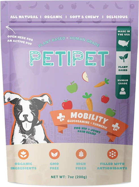Hip and Joint Supplement for Dogs - Glucosamine and Turmeric Chews for Joint Health, Pain Relief - For Large, Small
