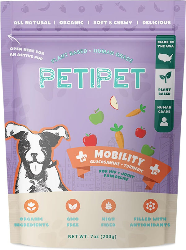 Hip and Joint Supplement for Dogs - Glucosamine and Turmeric Chews for Joint Health, Pain Relief - For Large, Small