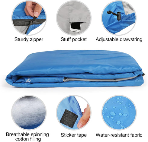 REDCAMP Ultra Lightweight Sleeping Bag for Backpacking, Warm Weather Comfort for Adults, Compression Sack