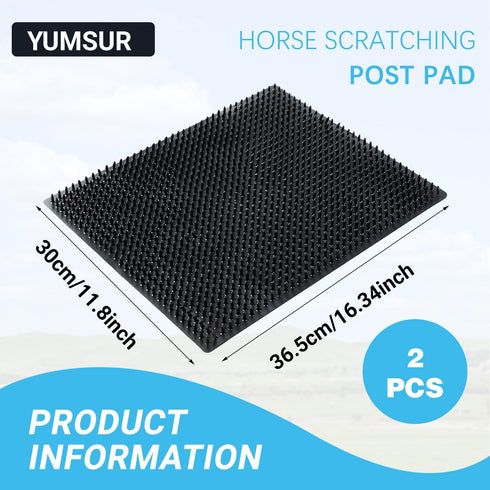 2 pcs Horse Cattle Scratchers, Horse Scratching Post, Super Soft Massage Brush Kit for Equine Bovine, Scratching Itch Relief Pad for Small Farm Animal Goat Sheep Cow Dog