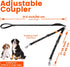 HOWGO Double Dog Leash, No Tangle Dual Dog Leash, Adjustable Dual Padded Handles, Orange, Multiple Leash for 2 Dogs