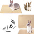 2PCS 16x12 KABASI Rabbit Scratcher Mat, Natural Bunny Chew Toys Scratching Pad for Nails Teeth Care, Small Animal Cage