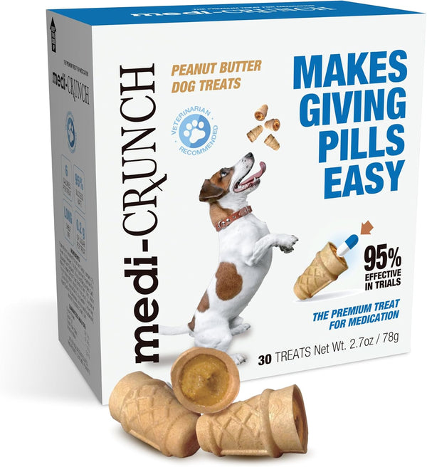 Medi-Crunch Pill Pouches for Dogs, Peanut Butter Dog Pill Treats for Capsules