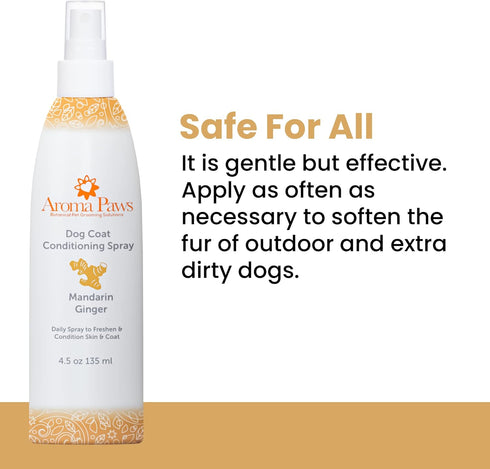Scented Dog Coat Spray, Cleansing, Conditioning, Moisturizing, Toxin Free Ingredients, Aromatic Grooming Puppy Spray,