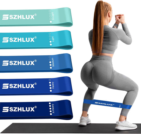 SZHLUX Resistance Bands Set with Instruction Guide and Carry Bag, Versatile for Body Sculpting
