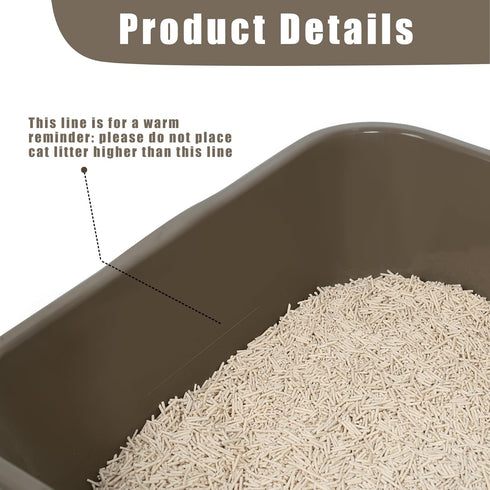Blaucasa 1 Pack 20" 15" Extra Large Dog Litter Box Pan Tray (ABS Material), Low Entry Jumbo Senior Litter Boxes