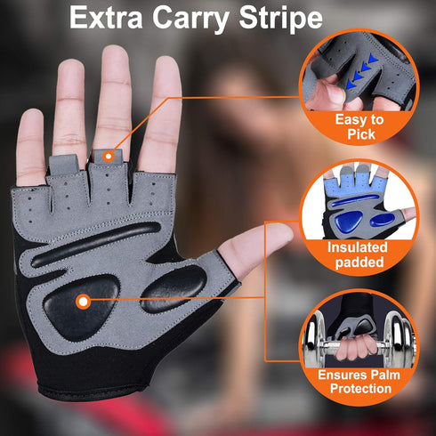 SAWANS Fitness Workout Gloves Gym Weight Lifting Gloves for Men Women Breathable Gymnasium Wrist Support Padded