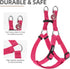 PUPTECK No Pull Dog Harness, Soft Adjustable Basic Nylon Step in Puppy Vest for Outdoor Walking, Deep Pink