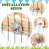 3 (7.1 7.1 Inch,Ladder) Wettarn Pcs Bird Perch Platform Bird Corner Parrot Perch Corner Wooden Stand Sector Playground
