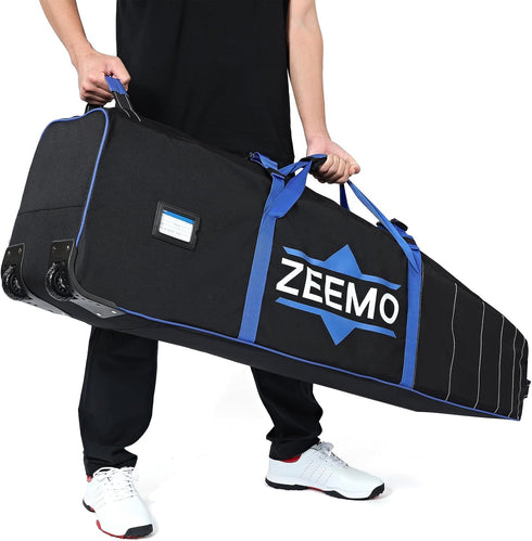 ZEEMO Golf Travel Bag for Men, Mid-open Covers with Protective Panel for Golf Clubs, Soft-Sided, Waterproof & Wheels