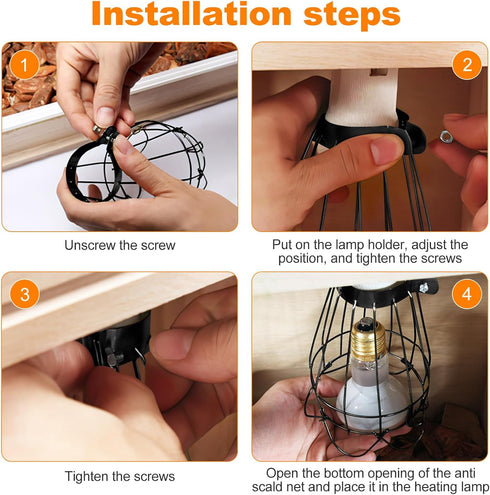 Bulb Bulb Uonlytech Light Cover Metal Lamp Guard Industrial Clamp on Metal Guard Cage Hanging Cover for Pendant
