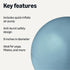 9-Inch Amazon Basics Mini Pilates Ball, Anti-Burst Exercise Ball for Yoga, Core Training
