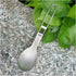 GADIEMKENSD Ultralight Outdoor Titanium Folding Spoon, Healthy Camping Scoop, 18g
