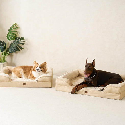 EHEYCIGA Orthopedic Dog Bed for Medium Dogs, Waterproof Memory Foam Couch Bed with Non-Slip Bottom and Washable Cover,