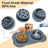 Slow Feeder Dog Bowls, Non-Skid Silicone, Non-Spill Drinking Bowl for Small Medium Dogs and Cats, Dishwasher Safe