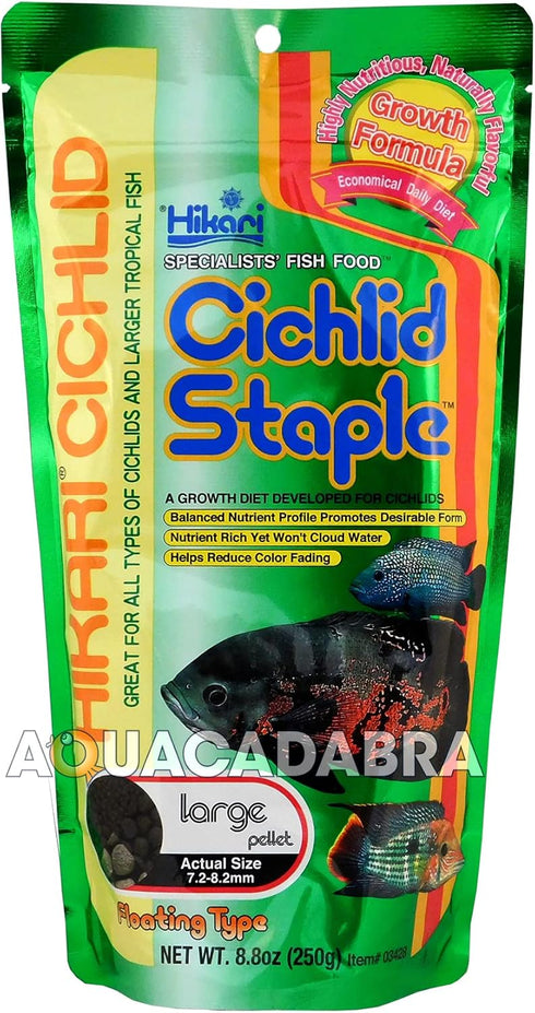 Cichlids Staple Pellet Fish Food, Set of 2, Large Size, 8.8 Ounces