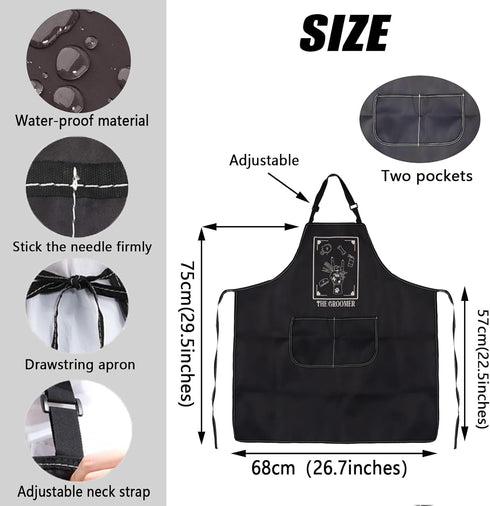 JXGZSO Dog Grooming Apron, The Groomer Sign Apron, Dog Stylist Gifts, Pet Groomer Gifts