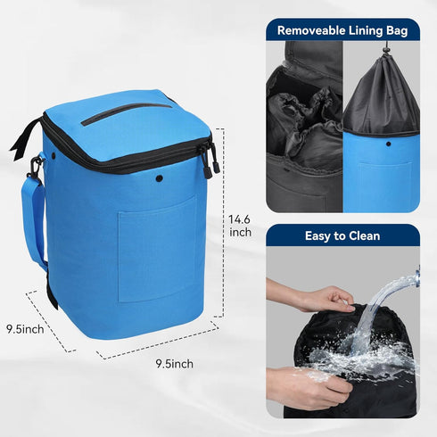 3.96 Boat Trash Can, Portable Boat Trash Bag, Reusable Garbage Bag, Easy to Install & Clean, Gallons Multi-Purpose
