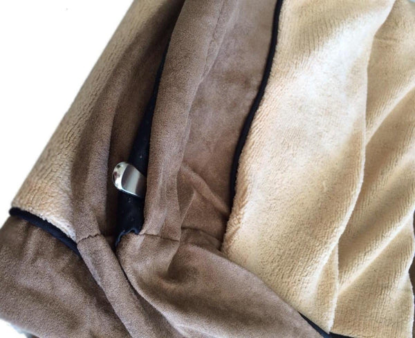 Replacement Beige Color Coral Fleece Microfiber Plush Suede Dog Bed Cover, Luxurious Comfortable Soft External Zippered