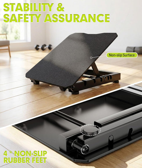 OYY Stretcher,600lbs Commercial Slant Board for Calf Weight Capacity Adjustable Incline Balance Board for Squat Home