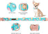 Sunflower Summer Dog Collar, Unique Style Paws Blue Adjustable Collar for Small Medium Large Dogs with Metal Buckle