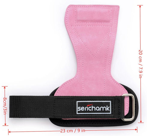 Wrist Straps for Weightlifting, Leather Weight Lifting Wrist Wraps, Grip Assistance Deadlift Straps for Men & Women