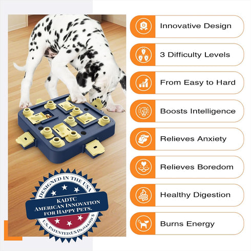 Generic 3-in-1 KADTC Interactive Dog Chess Puzzle Toy Treat Puzzles Game & Boredom Buster Puppy Enrichment Toys