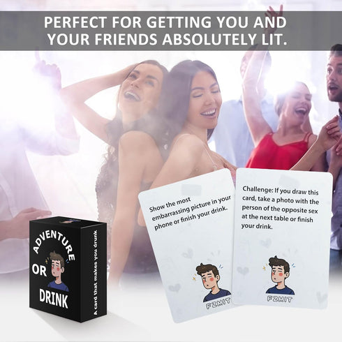 FZMIT 106 Drinking Card Games for Adults Party- Hilarious Challenges, Quizzes & Dares Cards for Adults | Perfect