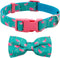 azuza Bowtie Dog Collar - Soft & Comfy Dog Collar with Bow, Fun Patterns & Bright Color for Small Dogs