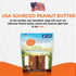 Canine Naturals Peanut Butter Chew Dog Treats - 100% Rawhide Free, All-Natural, 2 Pack of 4 Inch Rolls for Dogs 20-50lb