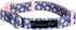 Parisian Pet Dog Collar, Adjustable “Midnight Blossoms” Pattern Collar for Female Puppies, Comfortable Nylon for Small