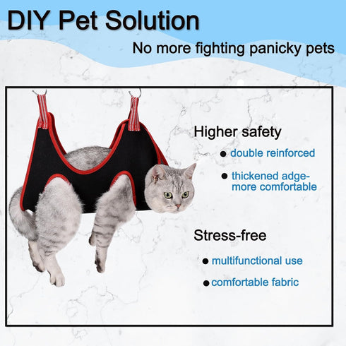 Dog Grooming Hammock Harness - Breathable Pet Cat Hammock Restraint Bag for Trimming Nail and Ear/Eye Care