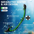Qheng Set 180Panoramic Snorkeling Gear for Adults, Dry-Top Snorkel Scuba Diving mask, Wide View Professional Snorkeling
