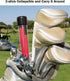 Rhino Valley Golf Alignment Sticks - Collapsible Practice Rods for Aiming, Putting, and Full Swing Training