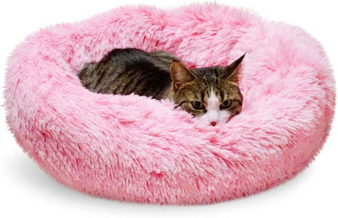 Cat Bed, Washable Cat Beds for Indoor Cats, Calming Pet Bed, Large Cat Bed, Kitty Kitten Bed