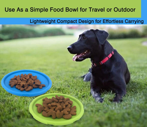 Dog Flying Disc - 2 Pack Soft Rubber Interactive Flying Disc Toy for Small and Large Dogs, Floats in Water