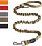 AUROTH Heavy Duty Bungee Dog Leash - No Pull for Large Breed Dogs, Shock Absorption with Car Seat Belt, 2 Padded