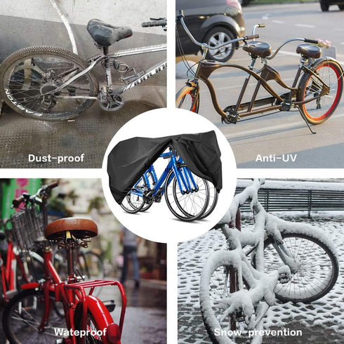Waterproof Outdoor Bike Cover for 2-3 Bikes with Lock Hole for Mountain and Road Bikes