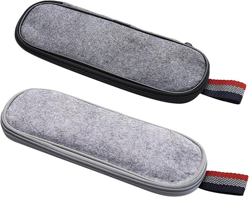 GIFZES Cutlery Storage Box, Travel Cutlery Pouch Felt Utensil Organizer Bag with Zipper for Fork Spoon Knife