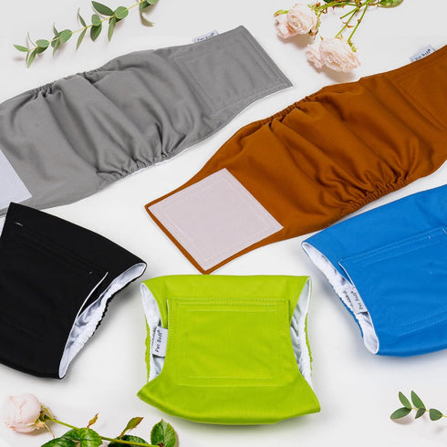 5 Pack Pet Soft Dog Diapers Male, Male Dog Belly Bands, High Absorbing Washable Males Dog Wraps for Doggie