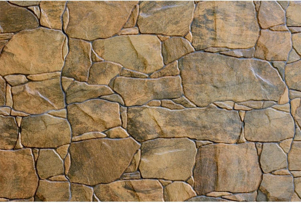 AWERT Stone Aquarium Background 72x18 inches, Rocky Fish Tank Background, Vinyl Terrarium Background