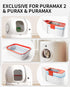 Bags-5 PETKIT PuraX PuraMax Replaced Waste Rolls, Portable Cat Litter Waste Receptacles Bags for Self-Cleaning Cat