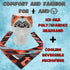 Cooling Dog Bandana and Matching Headband Set for Men/Women Fitness, Pet Scarf for Dogs (Red, X-Large)