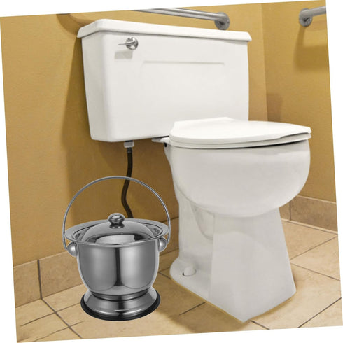 Portable Stainless Steel Toilet Stool - Adult Urinal with Lid