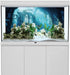 AWERT 30x18 inches Polyester Undersea Aquarium Background - Ruins and Aquatic Plants Decor