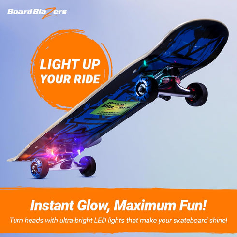 LED Skateboard Lights Underglow - Perfect LED Longboard Light or Scooter Light, Ideal Gift for Kids